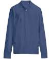 04441 Pacific LSL SOL'S Unisex Pacific Long Sleeve Piqué Polo Shirt Denim colour image